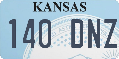 KS license plate 140DNZ