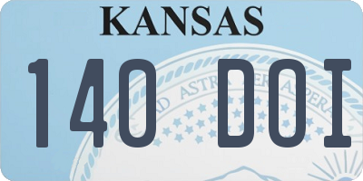 KS license plate 140DOI