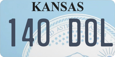 KS license plate 140DOL