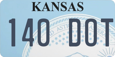KS license plate 140DOT