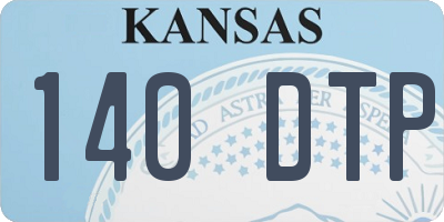 KS license plate 140DTP