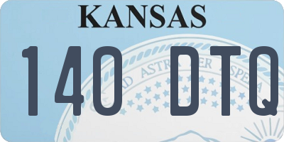 KS license plate 140DTQ