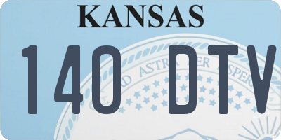 KS license plate 140DTV