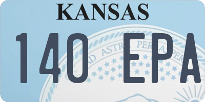 KS license plate 140EPA