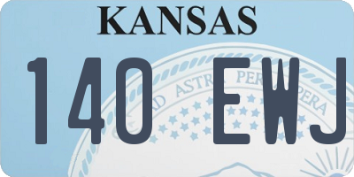 KS license plate 140EWJ