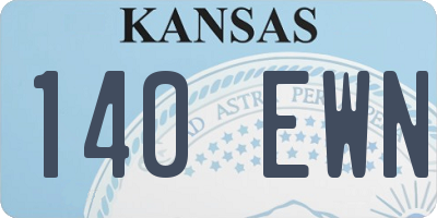 KS license plate 140EWN