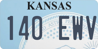 KS license plate 140EWV