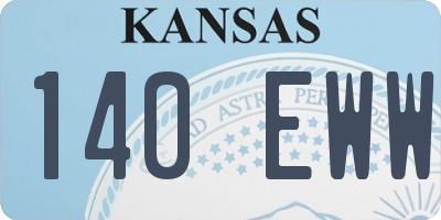 KS license plate 140EWW