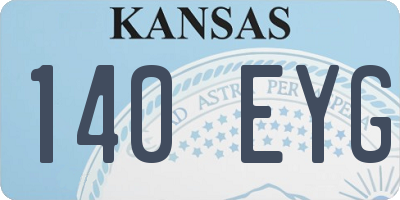 KS license plate 140EYG