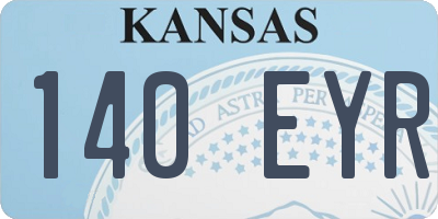 KS license plate 140EYR