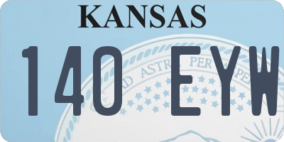 KS license plate 140EYW