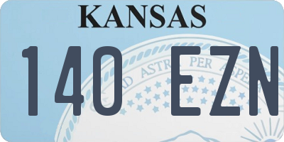 KS license plate 140EZN