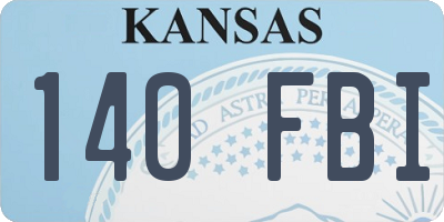 KS license plate 140FBI