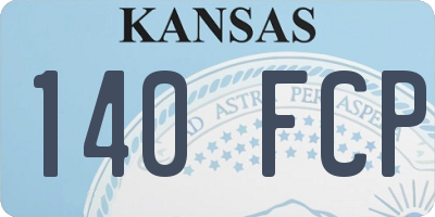 KS license plate 140FCP