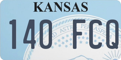 KS license plate 140FCQ