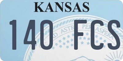 KS license plate 140FCS