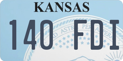 KS license plate 140FDI