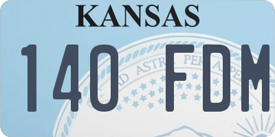 KS license plate 140FDM