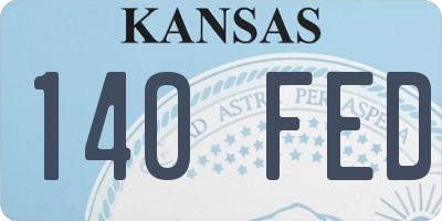KS license plate 140FED