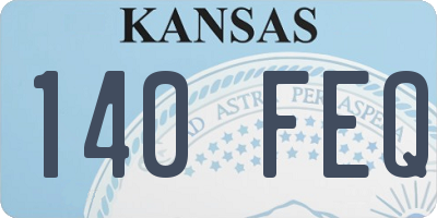 KS license plate 140FEQ