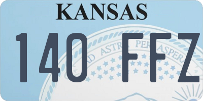 KS license plate 140FFZ