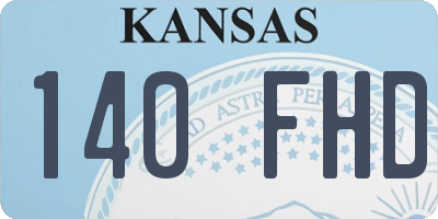 KS license plate 140FHD