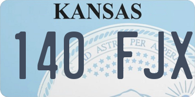 KS license plate 140FJX