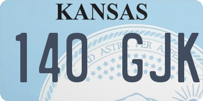 KS license plate 140GJK