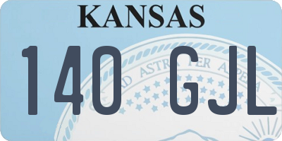 KS license plate 140GJL