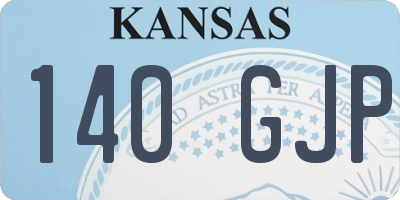 KS license plate 140GJP