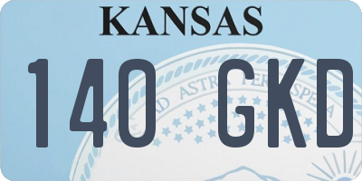 KS license plate 140GKD