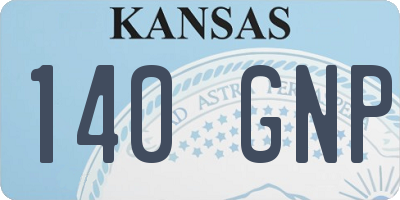KS license plate 140GNP