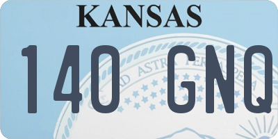 KS license plate 140GNQ
