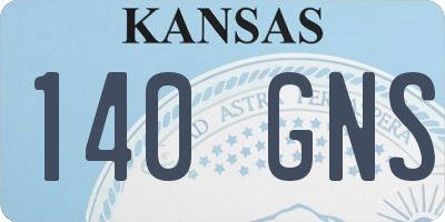 KS license plate 140GNS