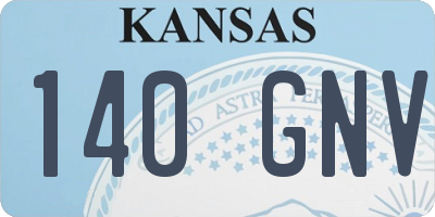 KS license plate 140GNV