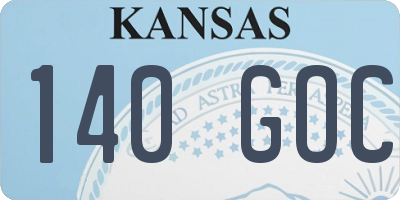 KS license plate 140GOC