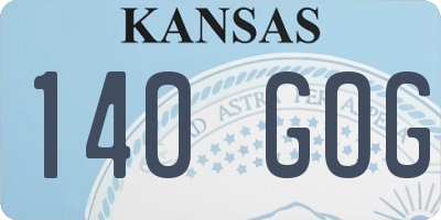 KS license plate 140GOG