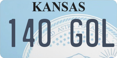 KS license plate 140GOL