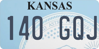 KS license plate 140GQJ