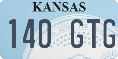KS license plate 140GTG