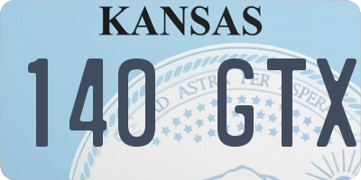 KS license plate 140GTX