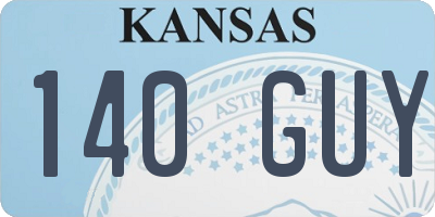 KS license plate 140GUY