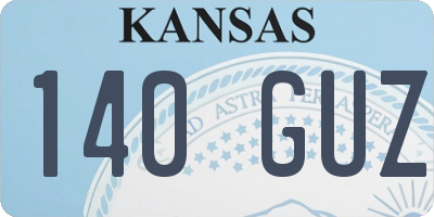 KS license plate 140GUZ