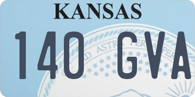 KS license plate 140GVA