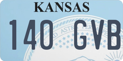 KS license plate 140GVB