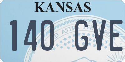 KS license plate 140GVE
