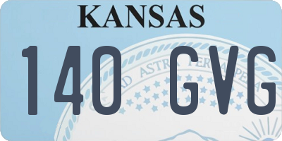 KS license plate 140GVG