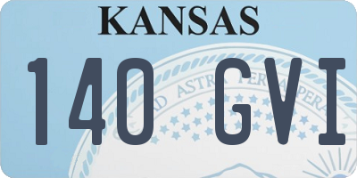 KS license plate 140GVI