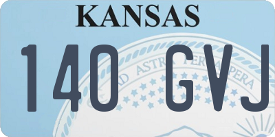 KS license plate 140GVJ