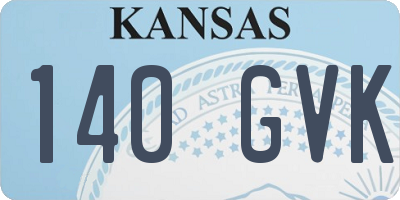 KS license plate 140GVK